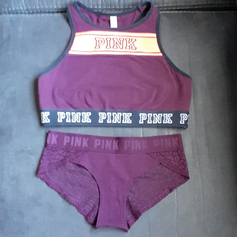 VS PINK panties & sports bra
